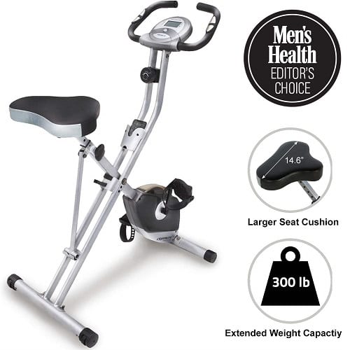 Exerpeutic Folding Magnetic Upright Exercise Bike