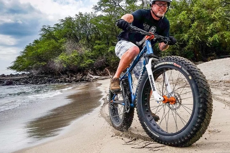 Traction on a beach fat bike