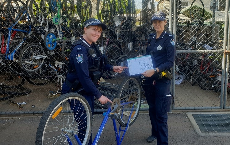Cops Showing Bike Serial Number