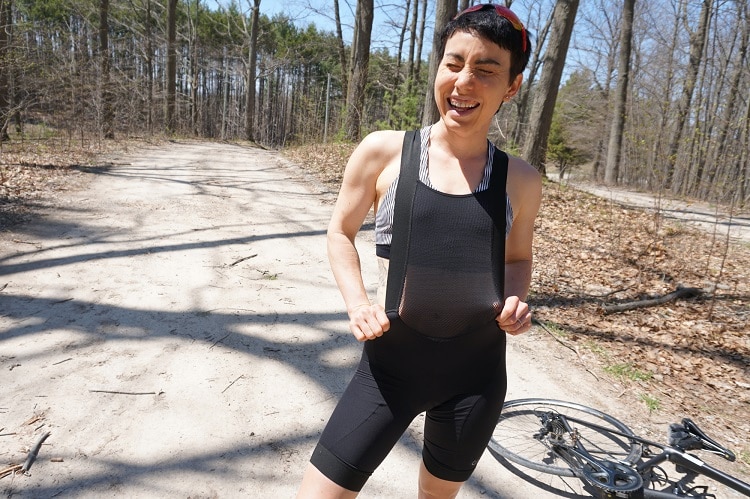 Woman Wearing Bike Shorts
