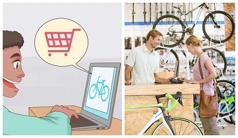 buying bicycle online vs physical store