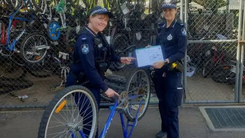 Cops Showing Bike Serial Number